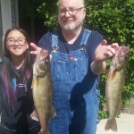 Jerry and Amanda celebrate their Walleye catch!